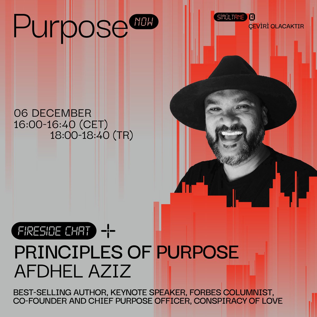 Bpurpose_'s tweet photo. 🔥 @afdhelaziz from @CoL_purpose is one of the most inspiring voices in the purposeful business world.
Looking for a chance to get to know him better?
🎤 He will be sharing his “principles of purpose” at the #PurposeNOW virtual gathering.
https://t.co/xyo4J8OF05 https://t.co/MDGy68nXcb