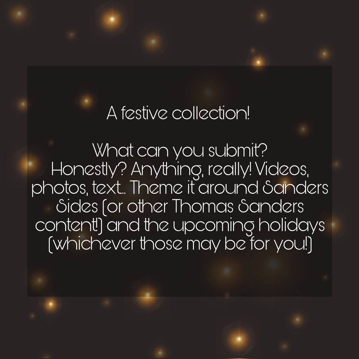 SpeedyCakeAce's tweet image. 🌟 Fander Holiday Project 2021 🌟

YES, hi, it&apos;s me, and I&apos;m back with another Fander Project! (it&apos;s barely been a month since the last one but what can I say...)
You can find info/instructions/rules in the images below! If anything&apos;s unclear, let me know!
