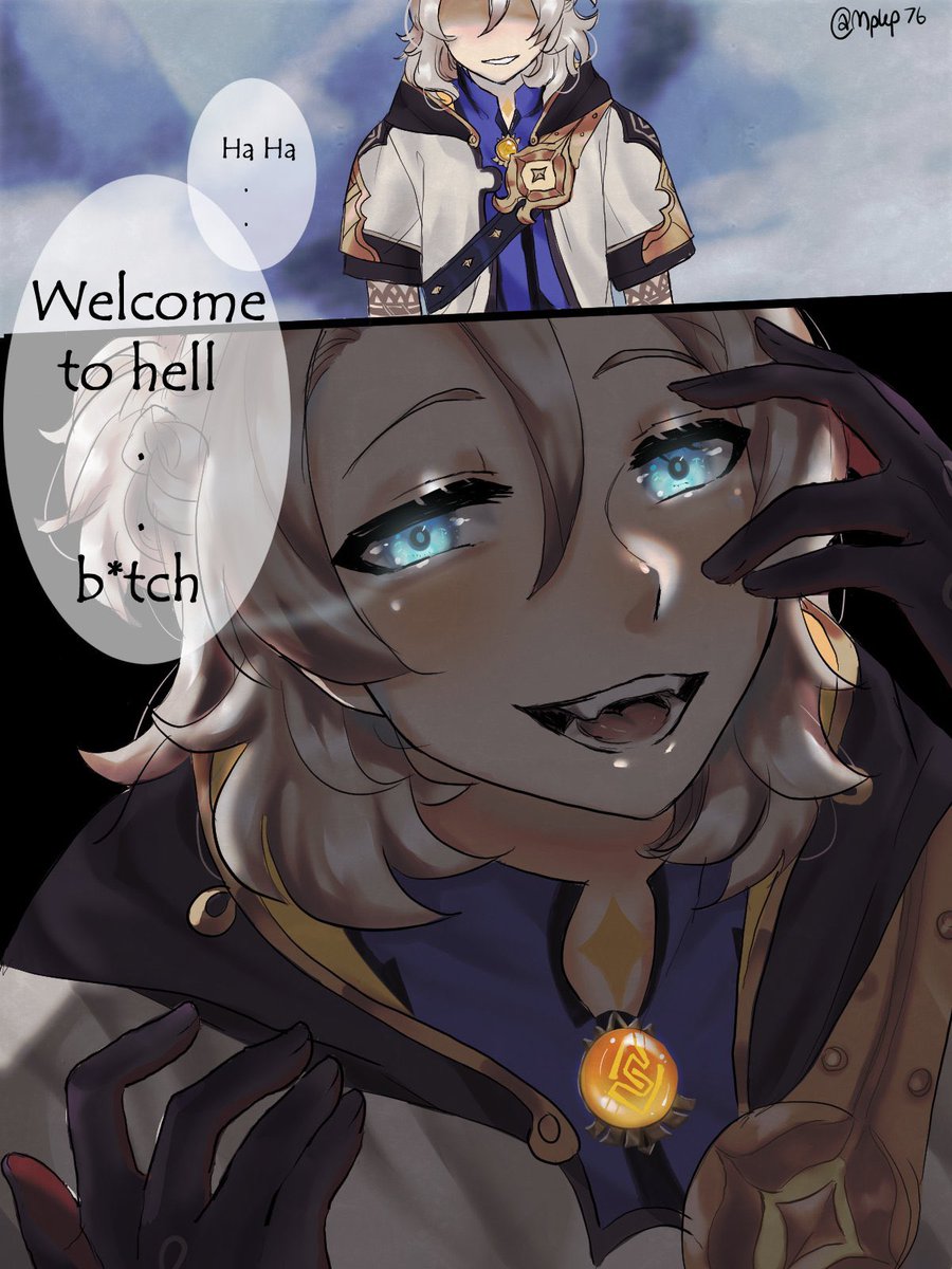 Mpkp76's tweet photo. This sentence (of Albedo’s eng va when he played among us) came to my mind when I saw this scene😂👌
.
.
#Albedo #Eula #amber #bennett #lumine #GenshinImapct #原神 #digitalart #illustration https://t.co/bbK3FYAk7i