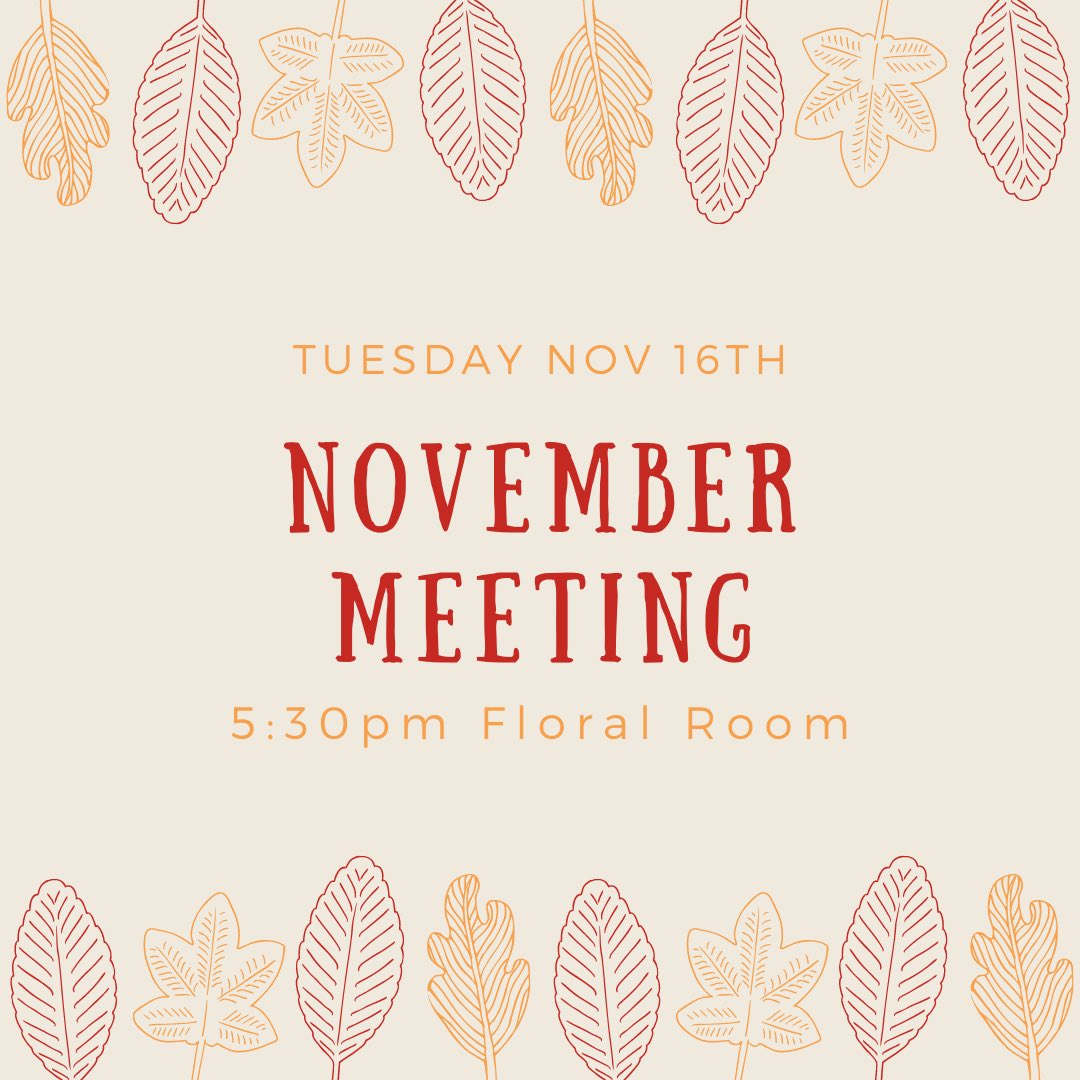 Don’t miss it! November meeting tonight 5:30 in the floral room! #gcffa #ghs #chhs