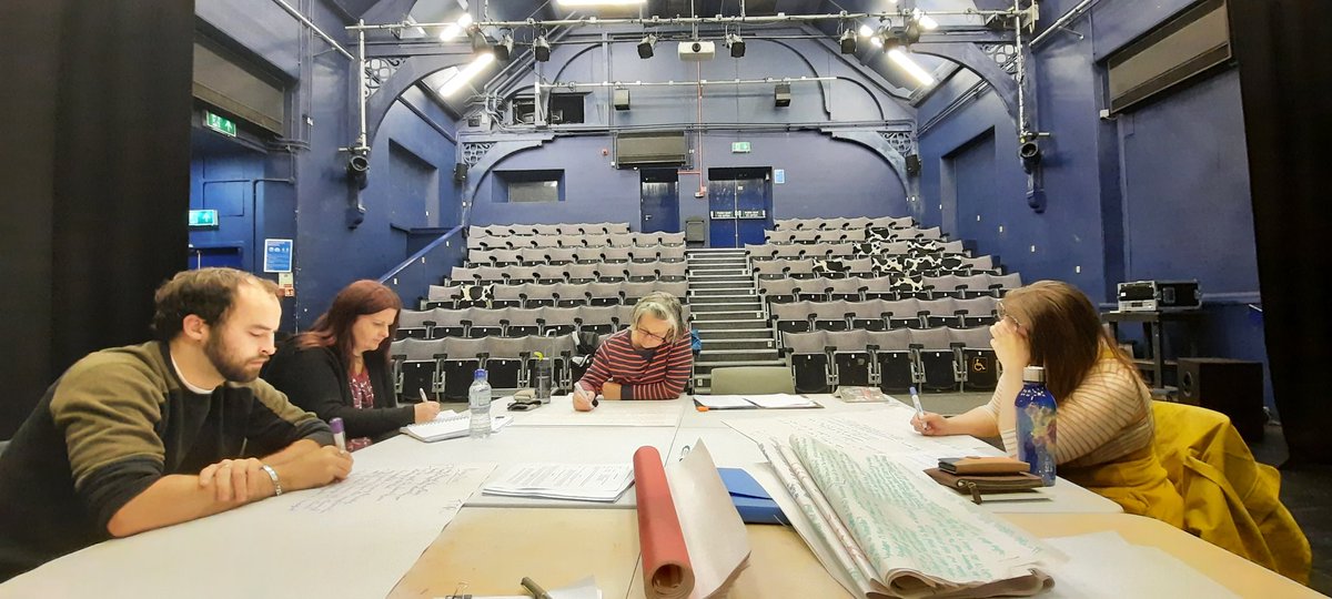 Second week of Script Development on ARMAGEDDON FARM by <a href="/k_l_ellis/">Kate Ellis</a> with <a href="/BarbicanTheatre/">Barbican Theatre, Plymouth</a> 

Digging into the past of characters, improvising scenes and experimenting with new structure! 

Supported by <a href="/ace_southwest/">Arts Council England, South West</a> 

#newwriting #playwriting #scriptdevelopment #dramaturgy