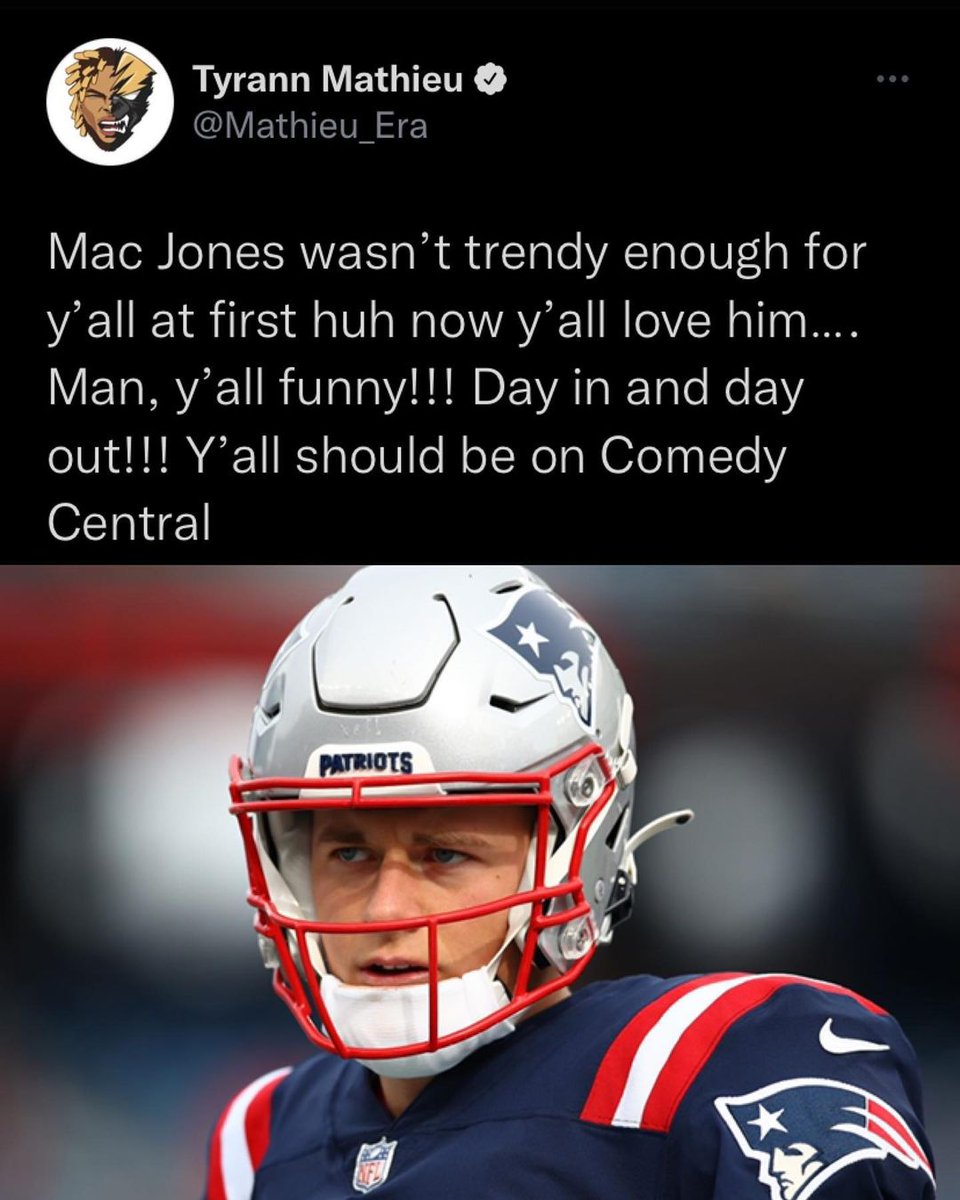 brgridiron's tweet photo. Tyrann calls out the early hate on Mac Jones 💯 https://t.co/VWx5J2kEad
