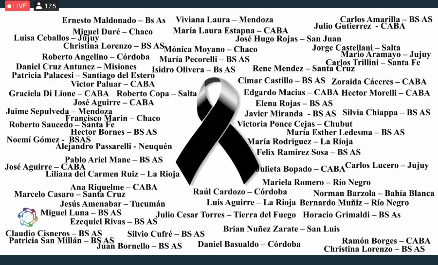 Homenaje a los profesionales de la Terapia Intensiva que han perdido su vida por dar lucha a esta pandemia #31SATI <a href="/SATIarg/">SATI</a>