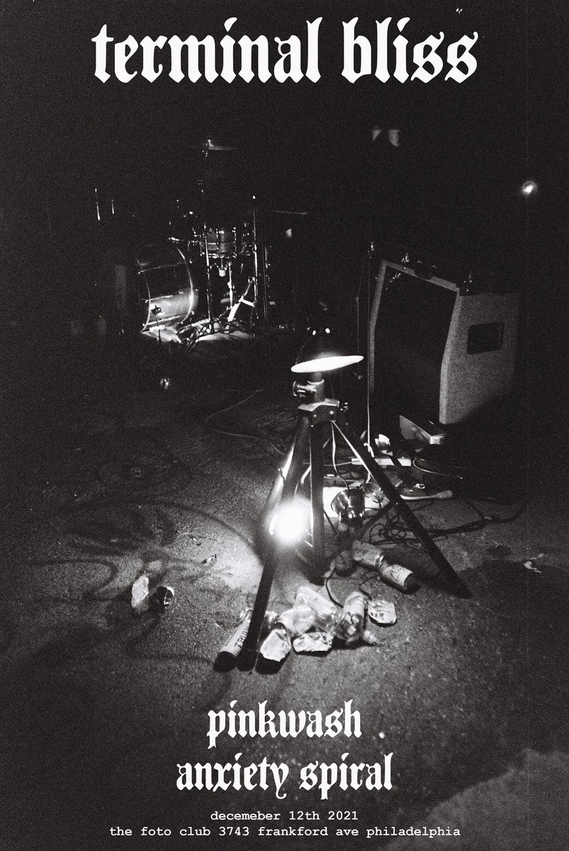 Our first show is 12/12 in Philadelphia at Foto Club with <a href="/terminalblissgo/">TERMINAL BLISS</a> and <a href="/PINKWASH_/">PINKWASH</a>