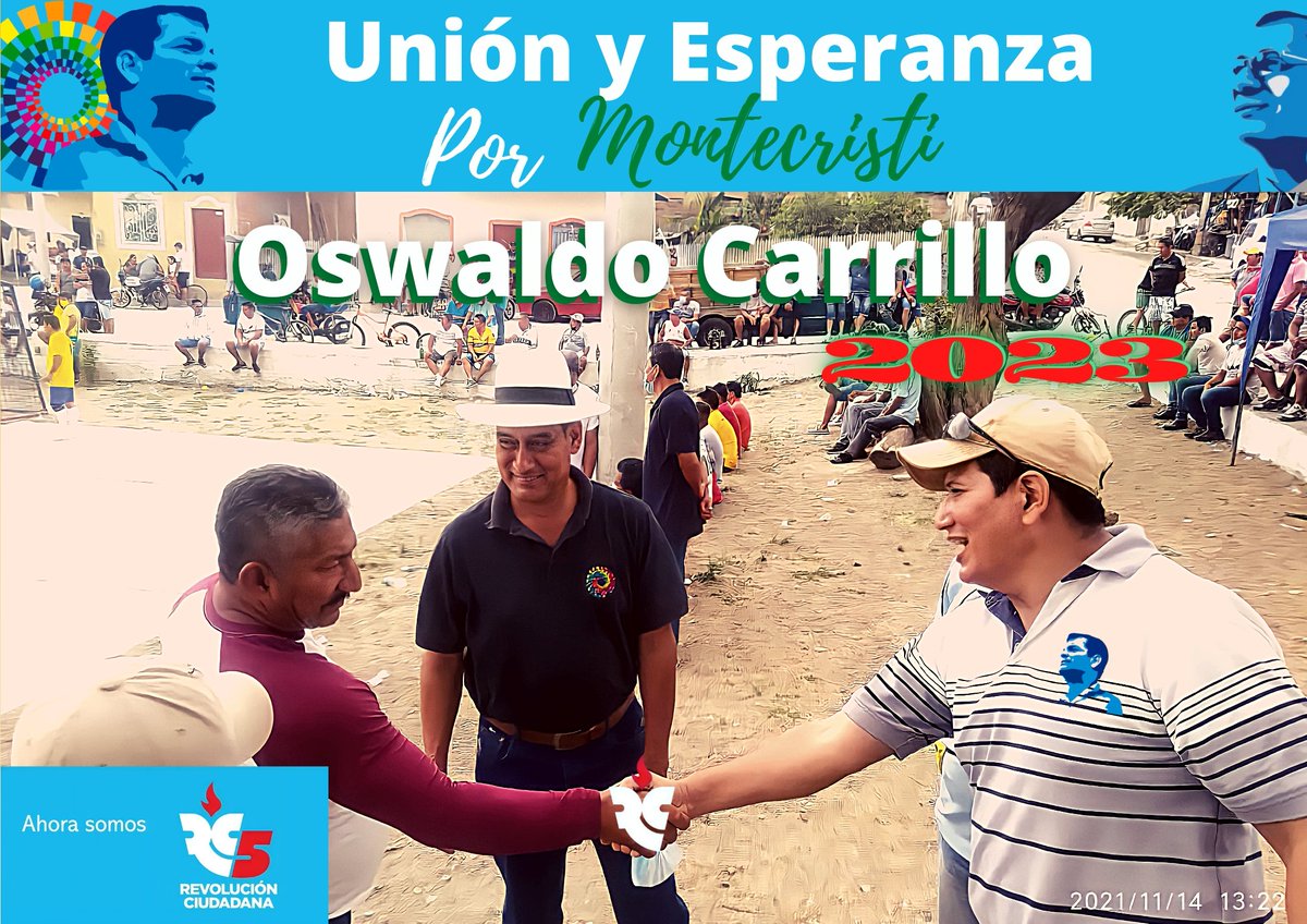 DaniloVelezRC's tweet photo. @MashiRafael El camino está trazado!
Junto a La Revolución Ciudadana llevaremos Unión y Esperanza a cada rincón del Ecuador, que nadie nos robe la Fe 🙏🙏
@MashiRafael @marcelaguinaga
@SofiaEspinRC @DavidVillamarC
@PaolaCabezasC @JorgeGlas
@GDigitalesRC @FaustoJarrinT
@RafaelOswaldo20 https://t.co/7dAHJnAEdC