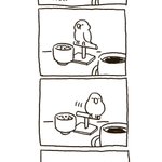 餌をなぜかコーヒーの中へ･･･!飼っているペットのある行動を描いた漫画が話題に!