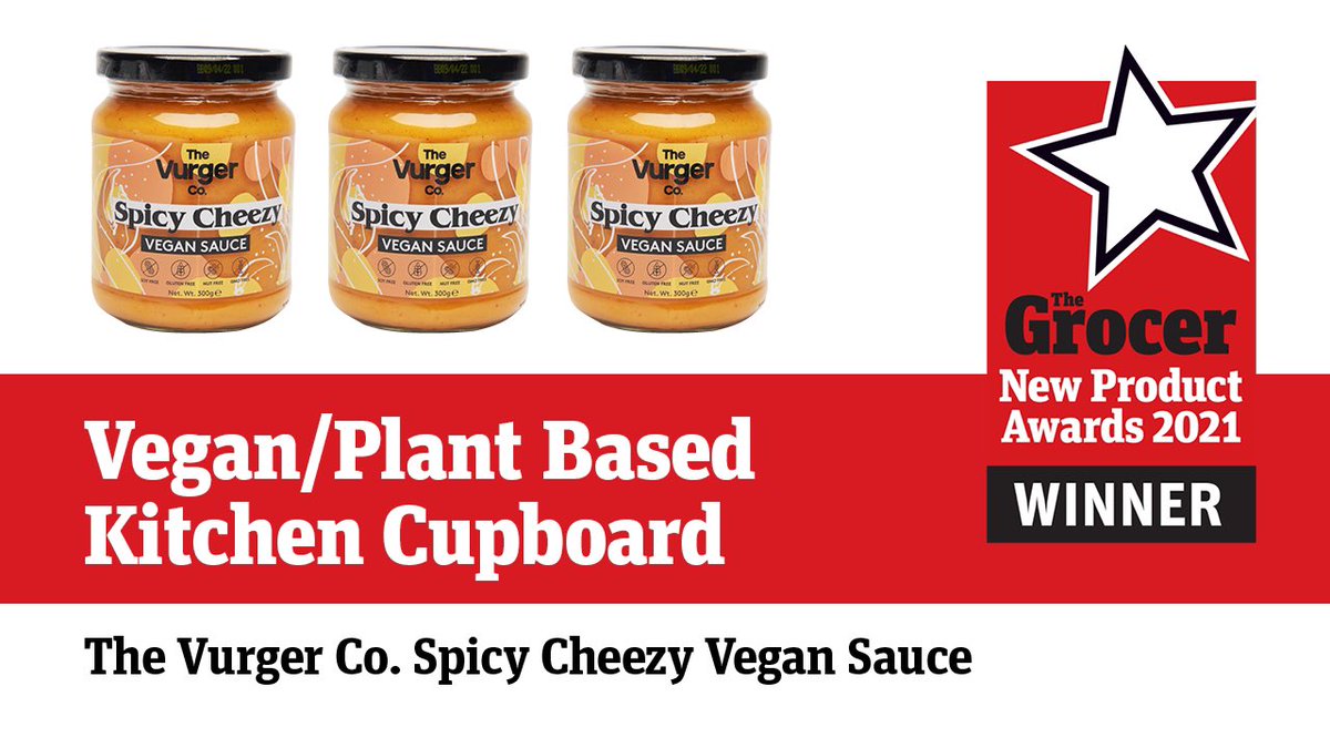 The Grocer (@thegrocer) on Twitter photo The New Product Awards winner in the Vegan/Plant-Based Kitchen Cupboard category is:
The Vurger Co Spicy Cheezy Vegan Sauce
Congratulations <a href="/TheVurgerCo/">The Vurger Co</a>!
#NewProductAwards The New Product Awards winner in the Vegan/Plant-Based Kitchen Cupboard category is:
The Vurger Co Spicy Cheezy Vegan Sauce
Congratulations <a href="/TheVurgerCo/">The Vurger Co</a>!
#NewProductAwards