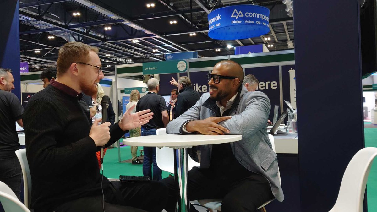 EM360Tech's tweet photo. Our @HOCMaxKurton had a great chat with Thomas at @Five9 

Keep your eyes peeled for more! 👀 

#EM360 #Interviews #Podcasts https://t.co/hVOXoCsYEl