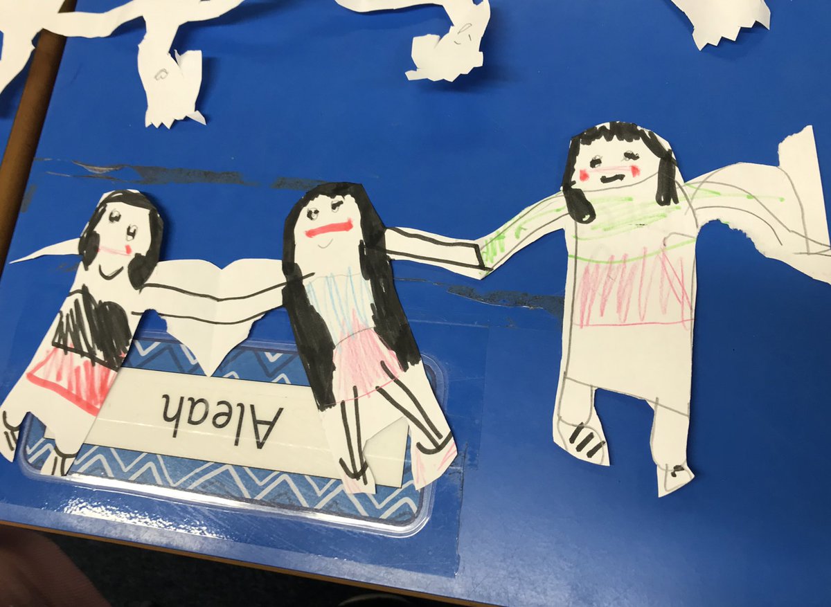 P3 @dedridgeps celebrated @BookWeekScot by reading Paper Dolls by Julia Donaldson. We then made our own Paper Dolls 👩🏾‍🤝‍👩🏽👨🏼‍🤝‍👨🏾 #bringingbookstolife #BookWeekScotland #juliadonaldson