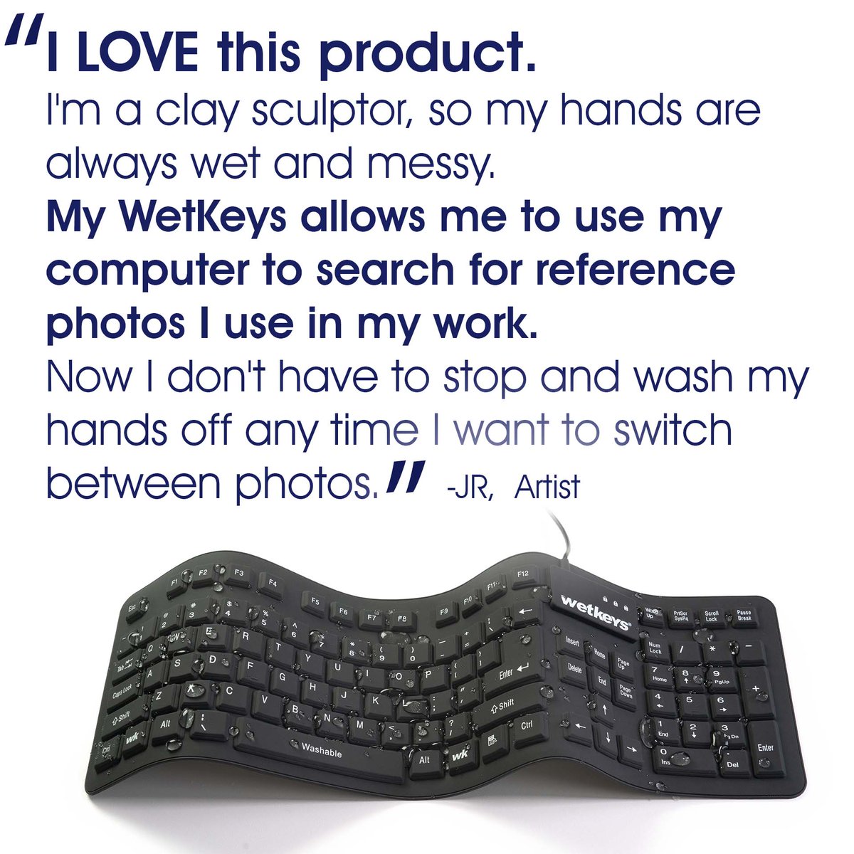 We love to see all the different reasons people use WetKeys. Glad we can be a convenience in your studio! #washable