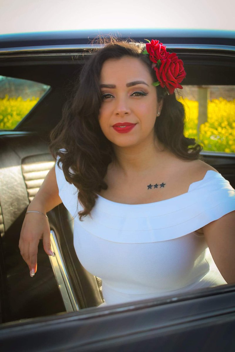 Rebel13Magazine's tweet photo. MISS BEE DULCE #therebelbellas #rebel13magazine #pinup #picoftheday #newmagazine #Napa #customcars #lowrider https://t.co/3hiknM6VX3