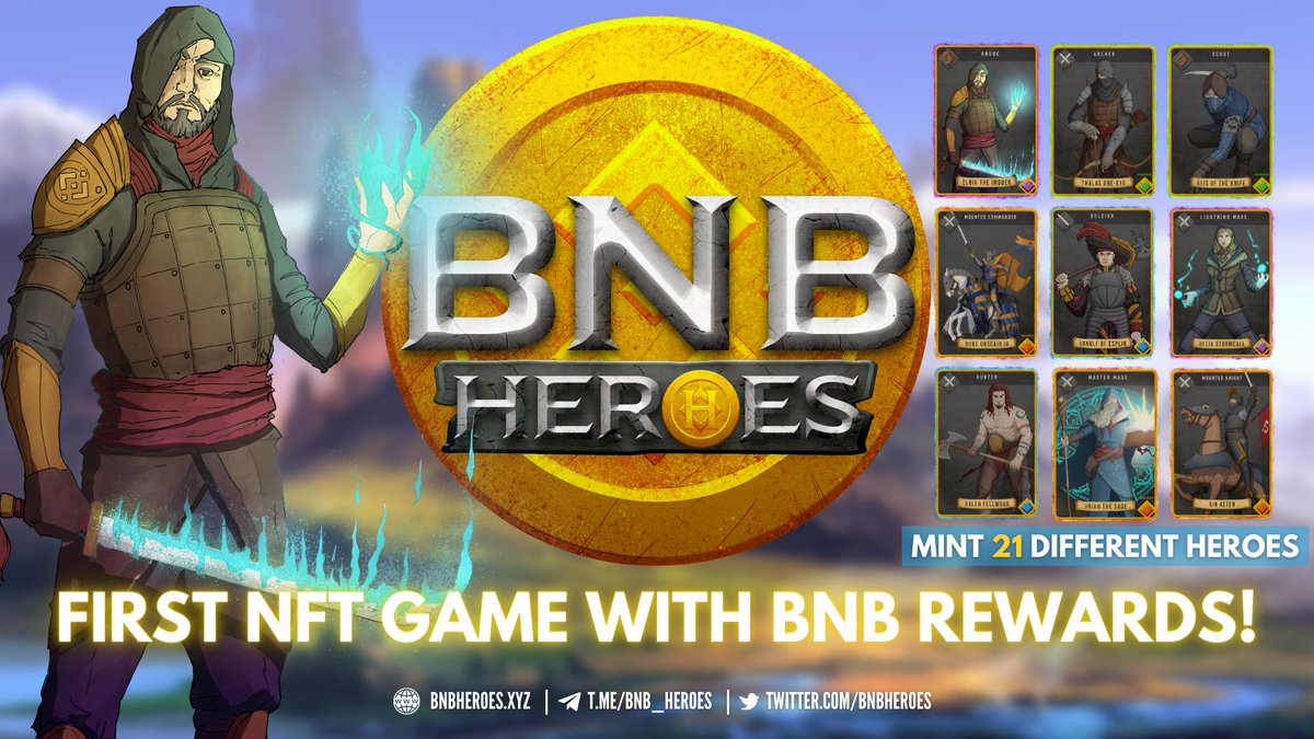⚔️First #PlayToEarn NFT game with BNB Rewards 👏

🔥1.7Million USD+ in BNB Rewards pool
🔥94M MC 10 hours after launch
🚨CG CMC TODAY!

Join <a href="/BnbHeroes/">BNB_HEROES</a> and get big return! 

#P2E #NFTs #NFTGaming #GameFi #BNB #Barmy