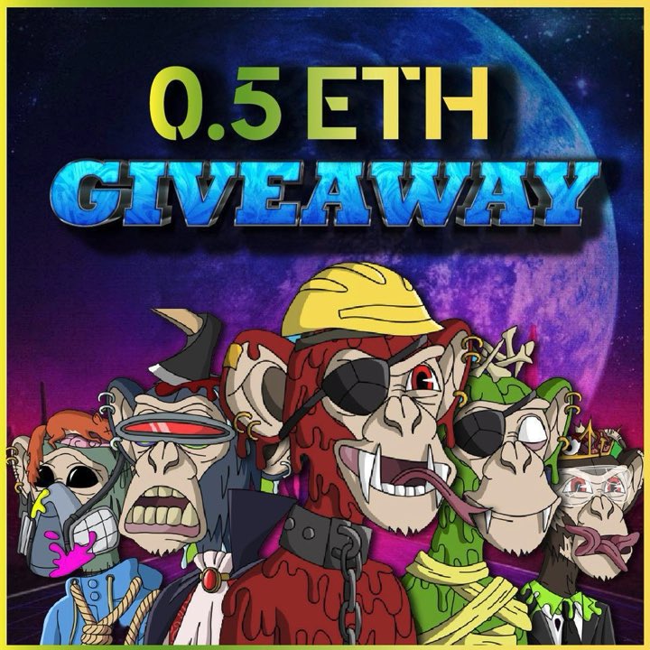 0.5ETH #GIVEAWAY!🦍

We’re giving away 0.5ETH for our #EarlyCommunity Members!
To enter: 
1️⃣Like &amp; RT this post
2️⃣Follow <a href="/ZombieApesClub/">Zombie Apes Club</a> 
3️⃣Join our Discord 📲 discord.io/zombieapes
4️⃣For extra entries, tag 1 person on this post. 1 Tag = 1 Extra Entry!

#nftgiveaway #zombiearmy