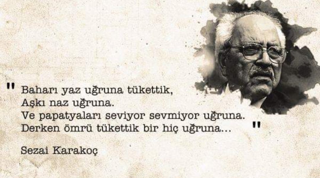 ArinesYay's tweet photo. Allah rahmet eylesin 

#SezaiKarakoç https://t.co/UFVTCdnHiU