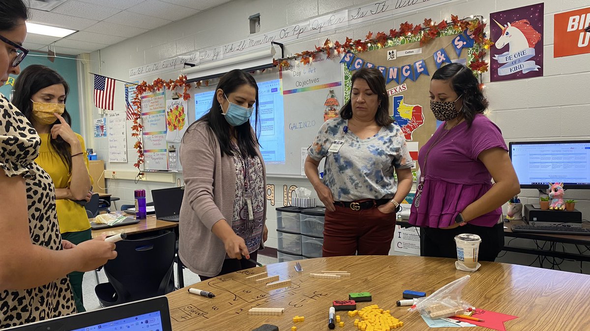 MMartinezMEd's tweet photo. @NISDEvers teachers talking about teaching strategies that are best practices for teaching students division! 🤓 Our PLC rocks! #4thgrade #PLC #EVERSGameOn https://t.co/pSkxppkz51