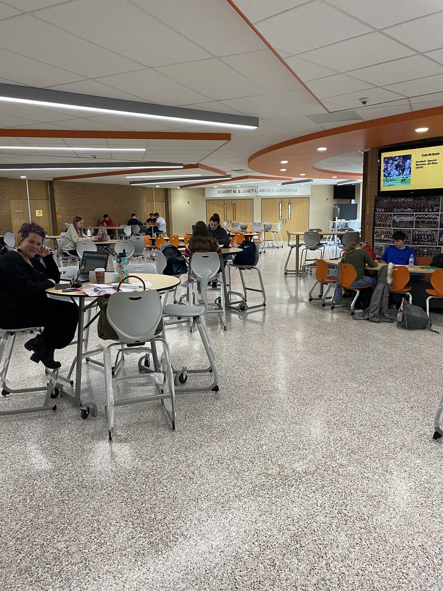 Ashland High School’s Lobby received some phenomenal furniture yesterday that makes this space extremely modern and functional.  Thank you to our custodial maintenance crew for setting it all up.  #weareashlandarrows