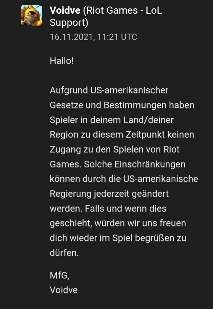 M7moudRoyal's tweet photo. @RiotSupportDACH 
Hallo, ich versteh bis jetzt nicht warum meine Account geschlossen würde obwohl ich in DE lebe!
Ich glaube dass ein Fehler gibt und das ist auf mein Account Festgeschtelt weil ich mit verschidene Support gesprochen habe und kommt immer das gleiche Antwort! https://t.co/Wt8EBdKSJD