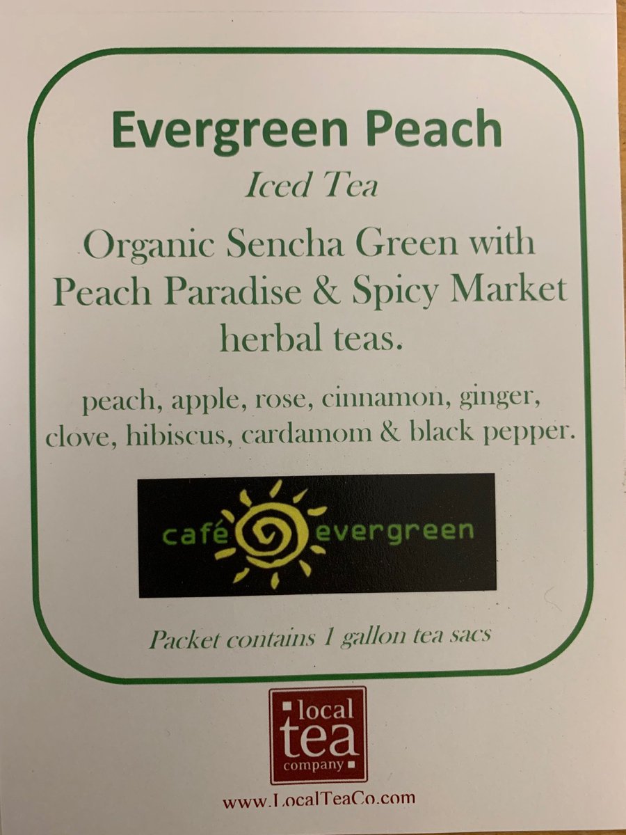 LocalTeaCo's tweet photo. Restocked our #OrganicTeas at the @CafeEvergreen, including custom-blended house #IcedTea Evergreen Peach #Tea

Cool New Thing - at the front door is a hydroponic vertical indoor farm by #harvestsquared See pic with Nick
#LooseTea #GreenTea #Cuppa #SipLocally #BestTeas #LocalTea https://t.co/eD2wf4BNNk