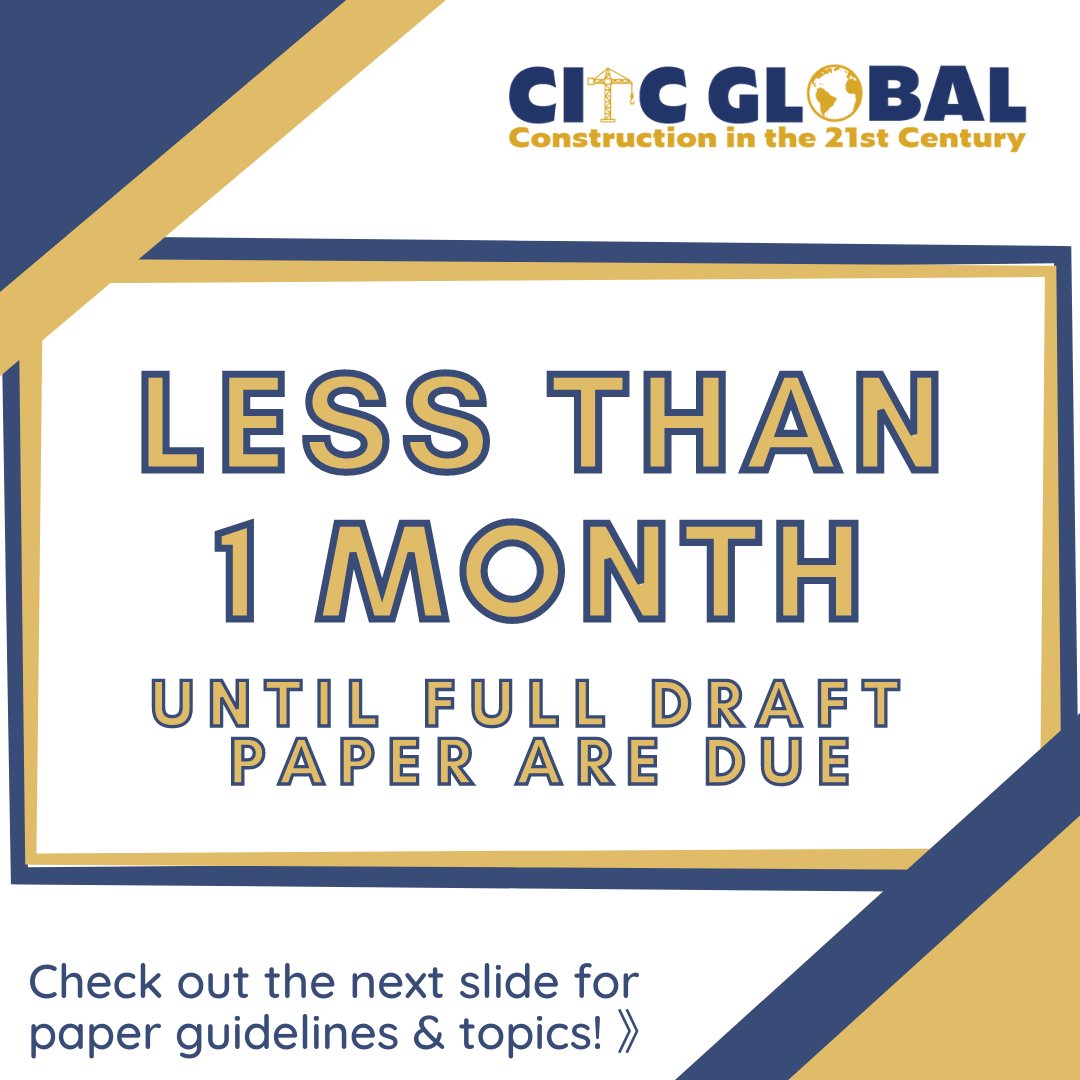 CITCConference's tweet photo. Visit our website https://t.co/9729526cqO
#CFP #construction #constructionconference #builtenvironment #constructionmanagement #civilengineering #architecture #structuralengineering #constructionsafety #buildinginformationmodeling #leanconstruction #callforpapers https://t.co/jnuTp5AqG4