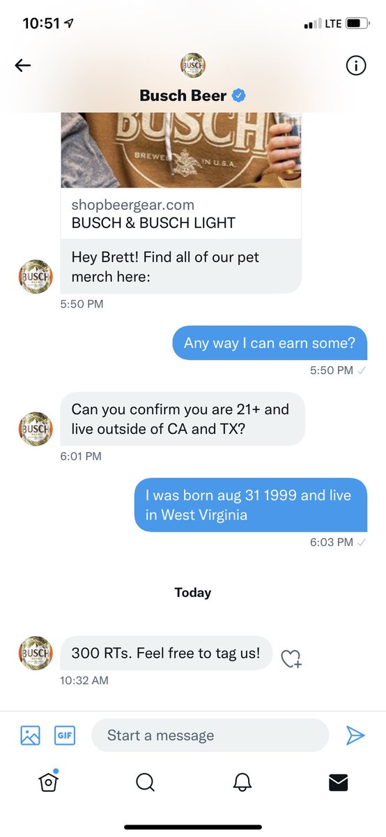 brett_donohew's tweet photo. Help me get some apparel for Busch need 300 RT’s @BuschBeer https://t.co/pLqj74feq1