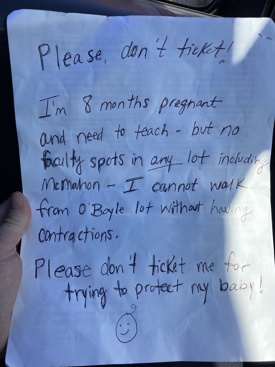 JenLKCharles's tweet photo. Think it’ll work?  Parking on campus is ridiculous and this baby is threatening an early arrival. @Momademia #AcademicTwitter https://t.co/GFcQCRorR1