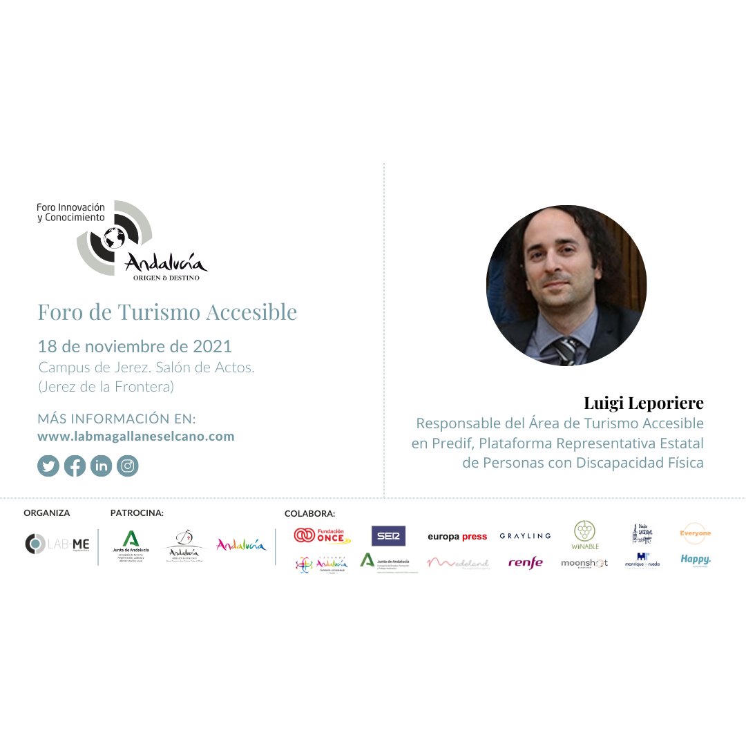 (...) y presidente de la Junta Rectora del Parque Natural de la Sierra de Cazorla, Segura y las Villas; Enrique Ortega, jefe del Departamento de Museos del <a href="/ayuncordoba_es/">Ayuntamiento Córdoba</a>; y Luigi Leporiere, responsable del Área de Turismo Accesible en @Predif_Estatal.