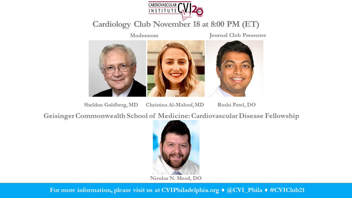 So, you think you want to be a cardiologist? Join us on Nov. 18 @ 8pm (ET) featuring Geisinger's Cardiac Disease Fellowship Program with Director, Dr. Nicholas Mead. Registration is free: tinyurl.com/zs62h7du