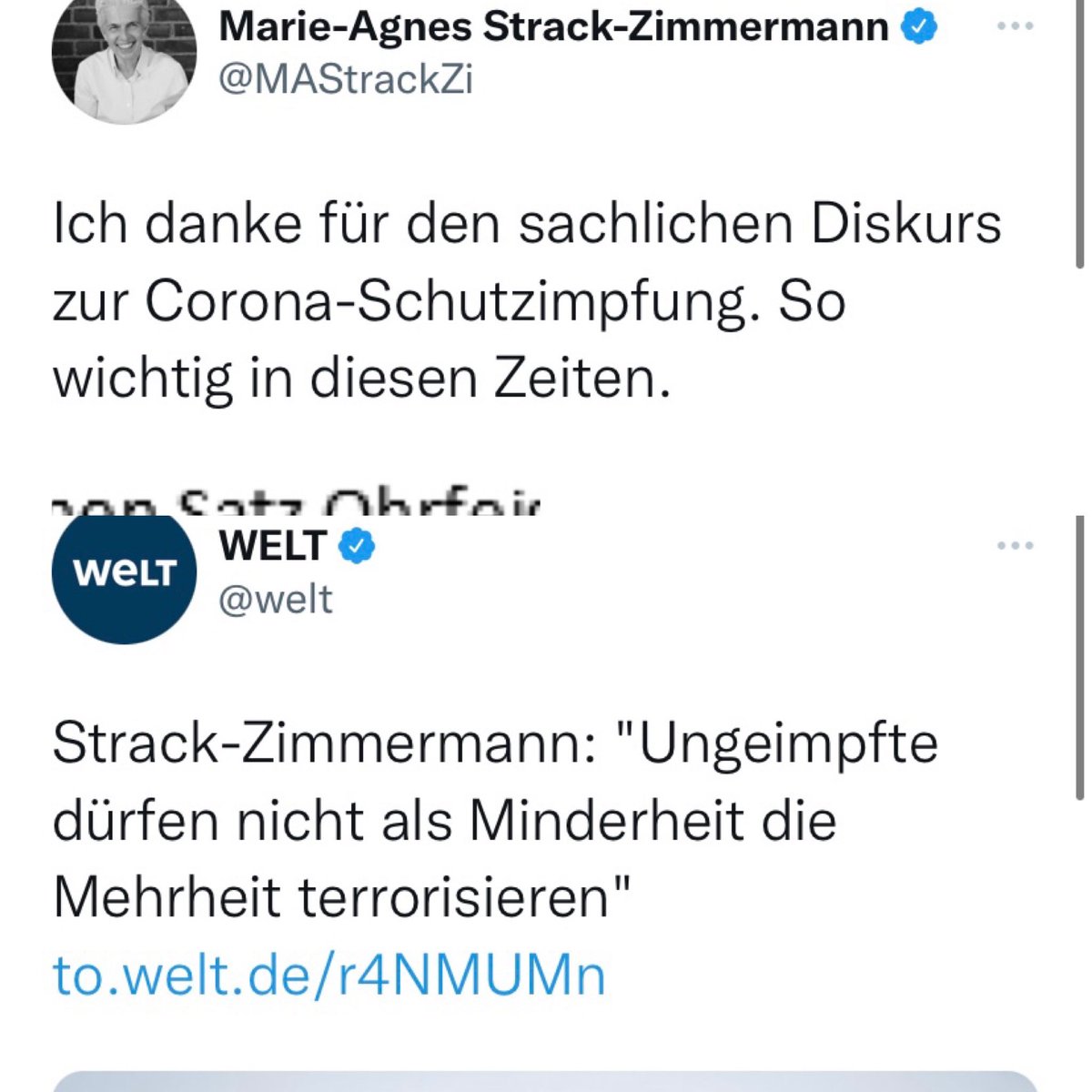 jeha2019's tweet photo. Frau @MAStrackZi, Sie fordern #drakonische Strafen (Impfnachweis), sprechen zu Unrecht von der #pandemiederungeimpften u sind der Ansicht, die ungeimpfte Minderheit dürfe die Mehrheit nicht „terrorisieren“. Weiter als Sie kann man sich kaum von einem sachlichen Diskurs entfernen. https://t.co/khWUxG1RAC