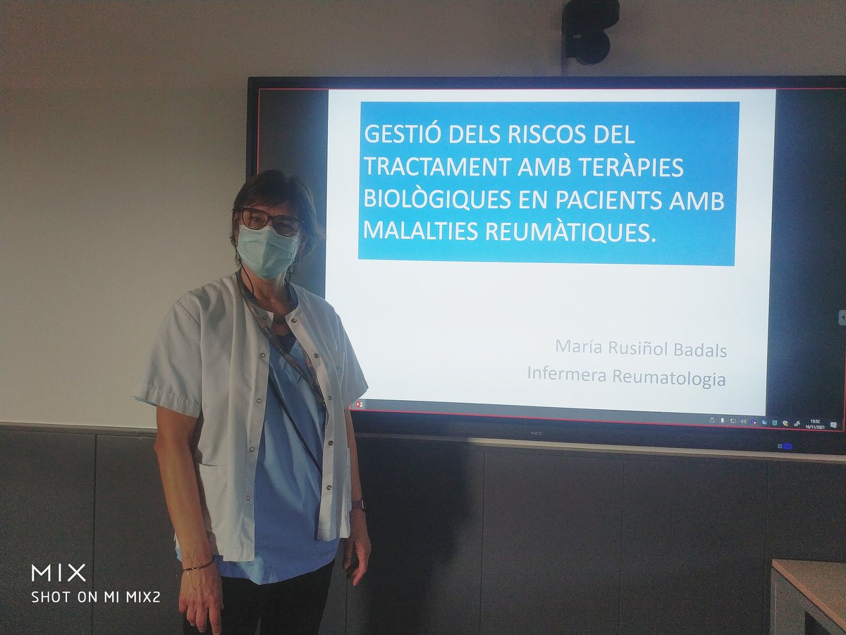 Imma86's tweet photo. Hoy @RusinolMaria nos ha hablado sobre la gestión de riesgos en TB! Escucharla compartir conocimiento siempre es maravilloso! @InfermeriaMT apostando siempre por constante desarrollo y formación profesiona! Ha sido muy interesante! #enfermeriareumatologia #infereucat @gte_ser https://t.co/5tlXq7kBzV