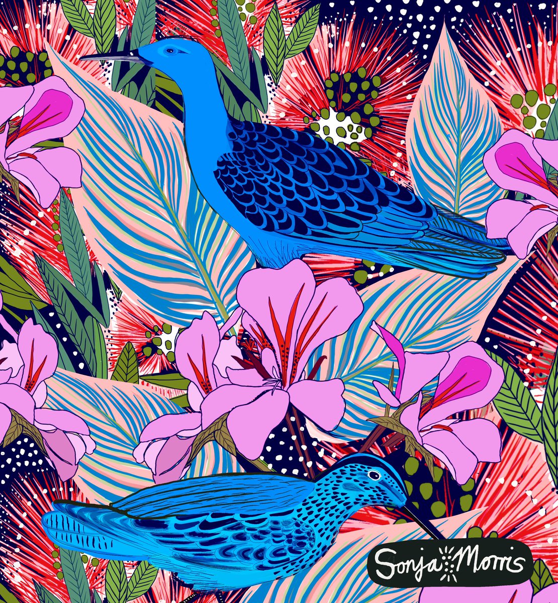 birdagram's tweet image. From my Southern California sketchbook #procreate #makeartthatsells #makeitindesign #Procreateart #surfacepatterndesign