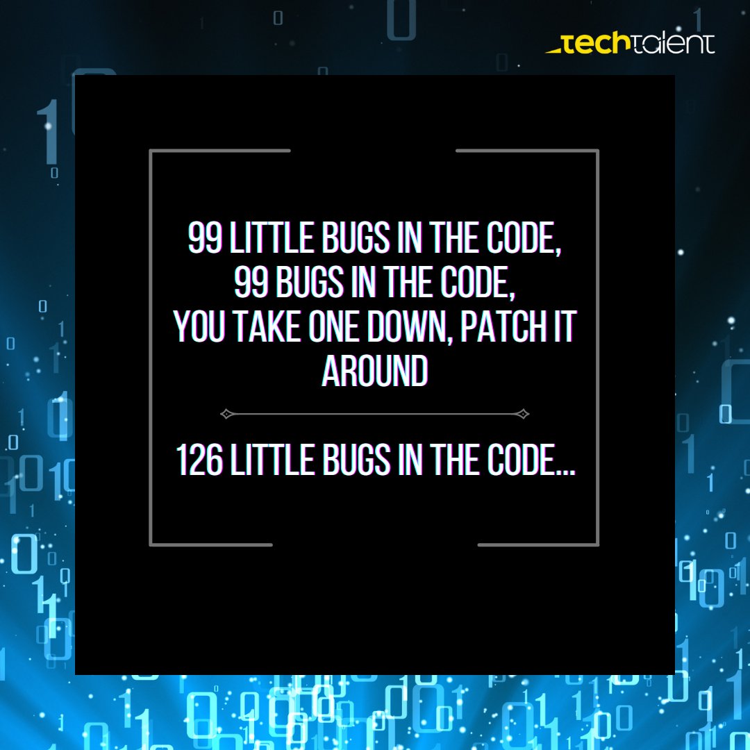 TechTalent_ro's tweet image. The popular 99 bottles of beer on the wall song - devs edition. We&apos;ve all been there, right?🤣
.
.
.
.
#techtalent #technology #programminglife #devs