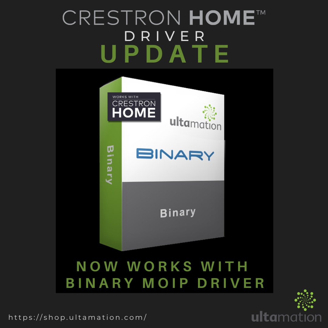 Ultamation's tweet image. Following a few requests, we have now updated the #CrestronHome Binary driver so that it covers most models including the MoIP & B-660 Series. buff.ly/3qZ5X2j
@Crestron @Snap_One_ #crestroncontrol #crestronprogrammer #crestronautomation