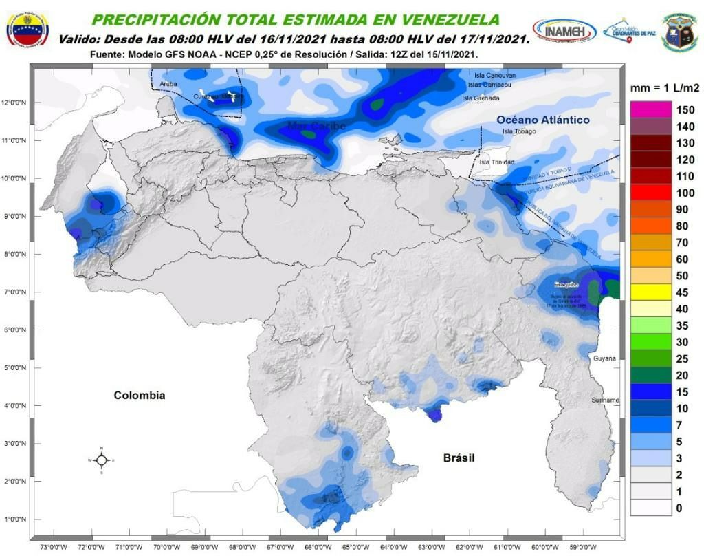 Pronóstico del <a href="/INAMEH/">INAMEH</a> 
para este #16Nov
en la Gran Caracas: Cielo parcialmente nublado con probables lluvias o lloviznas matutinas especialmente en zonas de montañas y costas; el resto del período con escasa probabilidad de precipitaciones
 #VacúnateYCuídate