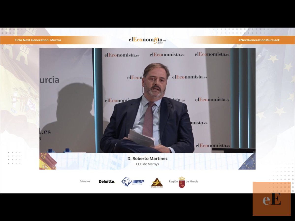 jacello's tweet photo. El CEO de @marnyscom Roberto Martínez en #NextGenerationMurciaeE @elEconomistaes : “innovar y cooperar son imprescindibles para seguir siendo competitivos; esa es la fórmula que deben estimular las administraciones con estos fondos” https://t.co/Be7kmSr8rh