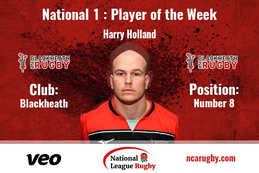 National League Rugby (@natleague_rugby) on Twitter photo Here is National 1's Player of the Week from Round 10:
<a href="/Blackheath_1858/">BlackheathRugby</a>'s Harry Holland #Nat1
<a href="/HarryHolland8/">Harry Holland</a> Here is National 1's Player of the Week from Round 10:
<a href="/Blackheath_1858/">BlackheathRugby</a>'s Harry Holland #Nat1
<a href="/HarryHolland8/">Harry Holland</a>