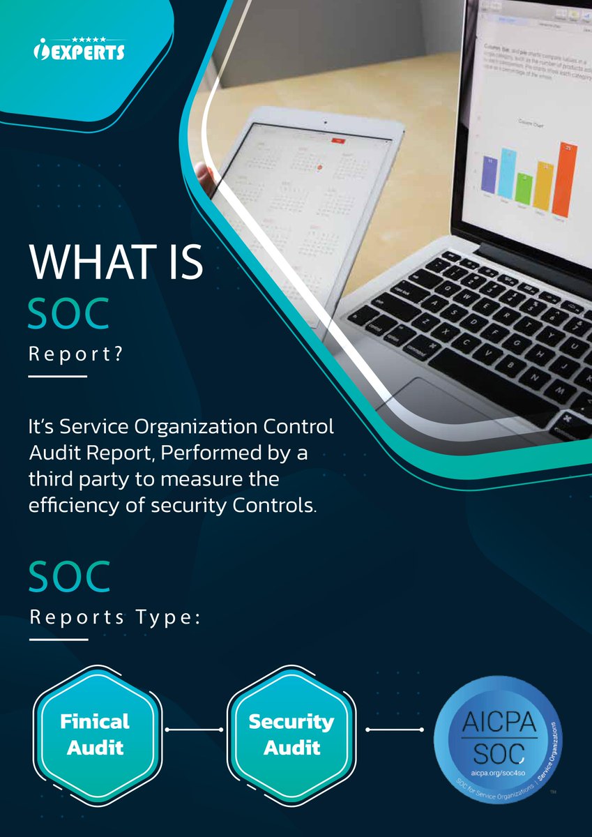 iExperts10's tweet photo. What is SOC report ? 💠

#cybersecurity #cybersecurityawareness #cybersecuritynews #cyberattacks #infosec #informationsecurity #informationsecurityawareness #socanalyst #auditing #aicpa #finical #securityaudit #securityanalyst https://t.co/V8jE2DEhU8