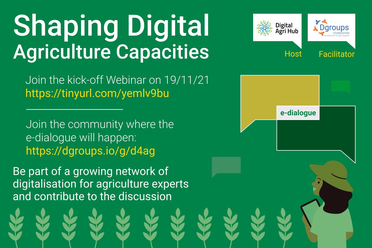 iapad's tweet photo. Do you work with #digital #tech, innovations or #data to transform #agriculture and food systems? 
👉Join a global network to help shape future investments in digital agriculture capacities: https://t.co/hfNM2oZZPM 
👉Join the kick-off Webinar on 19/11 https://t.co/nhNQlV28MM https://t.co/xelSWYEks2