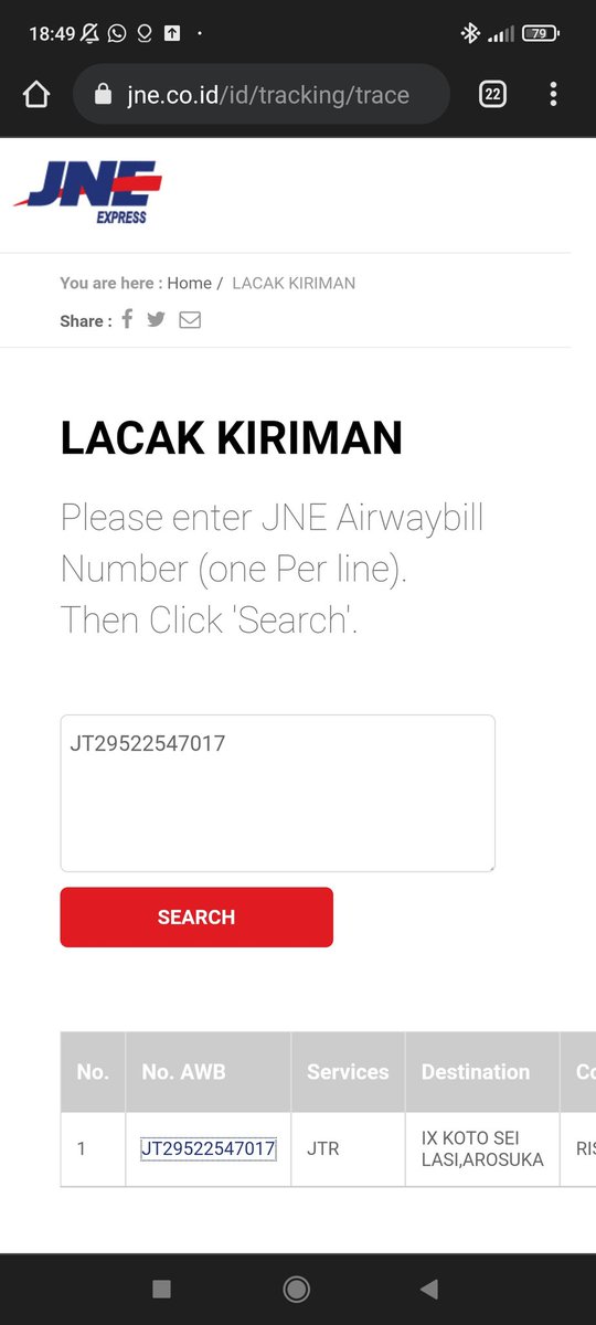 risvadiya's tweet photo. @JNECare mohon konfirmasi nya kak. Kenapa sampai sekarang paket nya belum dikirim. Nomor AWB JT29522547017 https://t.co/cQTNTIvNKk