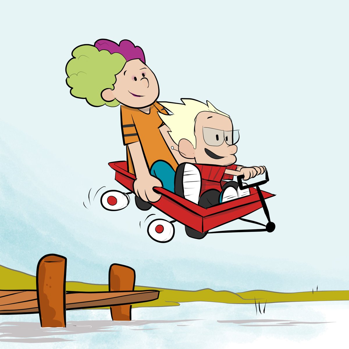 david_buist's tweet image. Have you heard the new song, 2 of Us, from @eichlers__ (with special guest @wearetheunion)? Listening to it, I just had to re-draw this classic duo.

#2ofus #ska #skapunk #hyperska #calvinandhobbes #calvinandhi #eichlers #wearetheunion