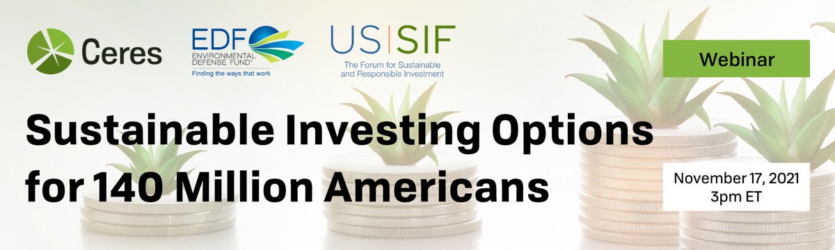 US_SIF's tweet photo. US SIF is co-hosting a briefing w/ @CeresNews &amp; @EnvDefenseFund tomorrow (Nov 17) featuring @USDOL Acting Assistant Secretary Ali Khawar on the proposed rulemaking on #ESG and #ProxyVoting in #retirement plans. Join us! https://t.co/g9i1cftO7h #401k #policy #sustinv https://t.co/nu8BUpOcrs