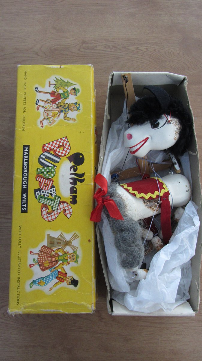 Excited to share the latest addition to my #etsy shop: Vintage Pelham Puppet A2 Horse in Box English 1960's etsy.me/3qGz2kZ #pelhampuppet #marionette #woodentoy #imagination #childrensbedroom #interiordesign #animal #horse #wood