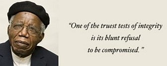   Nigerian writer Chinua Achebe. Happy birthday Sir! Thank you Matthew for reminding us. 