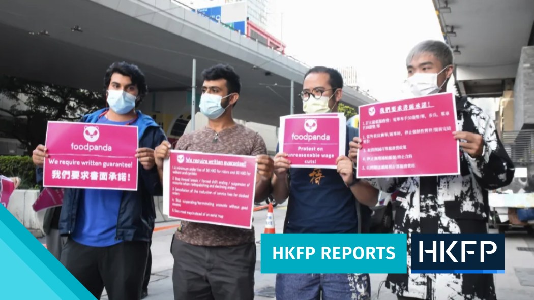 hkfp's tweet photo. Hong Kong police warn striking Foodpanda workers to disperse or face possible force 

https://t.co/vvasyxjb43 https://t.co/gIOklStakI