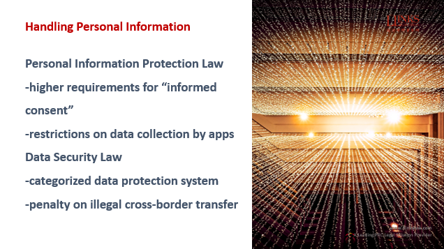#DataSecurity Law and #Personal Information Protection Law are effective in 2021, the year #datalaw progress in China. Read more: bit.ly/3zI3v3K or chat with us: calendly.com/llinksryu/15min.