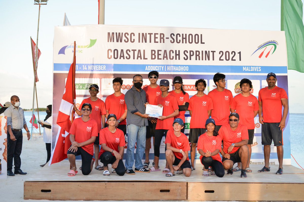 Rowmaldives's tweet photo. Our honourary member @Ahmadh_Hamza participating MWSC INTER SCHOOL COASTAL ROWING BEACH SPRINT 2021.. Thank you.. https://t.co/4Ua3ZzhvEm