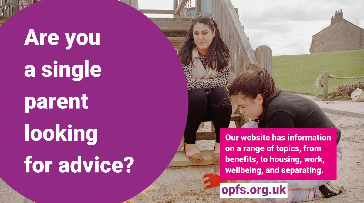 OPFS's tweet photo. 💻 Our website is packed with practical advice and info for single parents, from money to housing, wellbeing, work, and separation.

🔍 Take a look: https://t.co/y6x1g5IAWG.

📞 Can't find what you need? Try our helpline from 9.30 till 4 weekdays via webchat or 0808 801 0323. https://t.co/N7DRWBxg5r