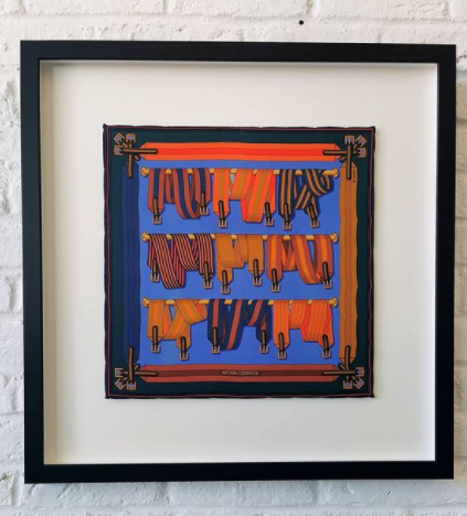 bespoke_framer's tweet photo. Framed @hermes silk scarf added to the portfolio. Beautifully mounted and finished.

#hermes #hermesscarf #hermesspecialorder #pictureframing #thebespokeframer #unique #interiordesign#designlondon #designer #fashion #homedecor #style #londondesign #homeinteriors  #original https://t.co/tFnTdeES2G