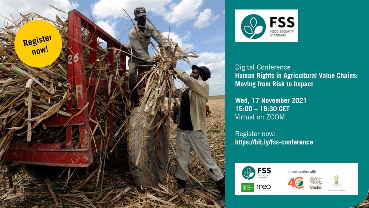 Welthungerhilfe's tweet photo. Mandatory Human Rights Due Diligence is on the rise. Join this webinar tomorrow, 17 Nov, by #FoodSecurityStandard to discuss potential impacts and challenges in implementing Human Rights Due Diligence (HRDD) in risk prone supply chains. 

👉 https://t.co/DUrVkb2AMj https://t.co/xDC64txlFK