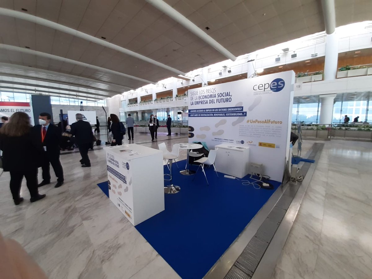 maria_mcebrian's tweet photo. Hoy ha abierto sus puertas #FormandoFuturo, el salón internacional de formación para el empleo de @Fundae_es 

@CEPES2 está en la feria con un stand representando a la familia de la #EconomíaSocial para hablar de las múltiples posibilidades que ofrece este modelo empresarial https://t.co/4rjIJMSIaK