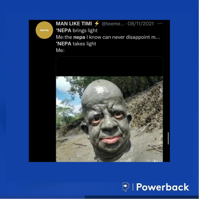 Powerbackhq's tweet photo. Where ‘NEPA’ disappoints, Powerback has your back! 

https://t.co/HI1MpmbmrV to book a session to use electricity at a power station near you🔋🔌
#PowerbackNG #LagosPower #ChargeBattery #ChargeInLagos #CoWorkingSpaces #Productivity https://t.co/jknwK6t2eJ